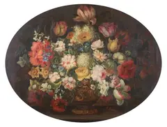 E. Focacci, Floral Still Life, Oil on canvas