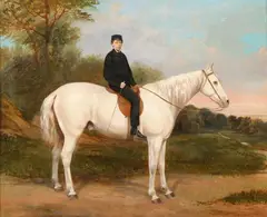 Richard Dodd Widdas, Rider on White Horse, Oil on canvas