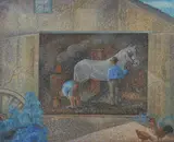 James Augustus McLean, The Blacksmith, Oil on board