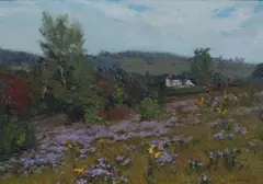 Asters and Goldenrod by William Jurian Kaula, Oil on board, sold Apr 2009