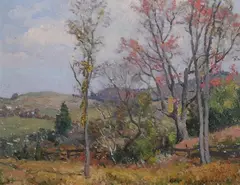 Autumn Landscape by William Jurian Kaula, Oil on board, sold Apr 2009