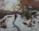 Frank C. Penfold, Path in the Snow, Oil on canvas