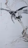 Zhang Shuqi, Eagle, Ink and color on paper scroll, signed and sealed