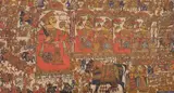 Anonymous, Moharajah and Attendants, Ink and color on cloth
