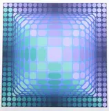 Zuska by Victor Vasarely, ZUSKA, signed and numbered 116/300 in pencil lower margin Color lithograph, sold Jun 2009