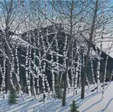 Neil Welliver, Birches, Color lithograph