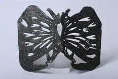 Butterfly by Marilee Harris Shapiro, Bronze with dark green patina - Height: 15 1/2 in, sold Jun 2009
