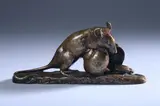 Georges Gardet, Le Souris, Bronze, golden brown patina - Height: 2 3/4 in.; length: 6 1/4 in