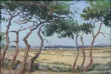 Greg Hardy, Landscape with Mountains, Oil on board