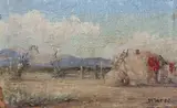 Vernon Jay Morse, California Desert Scene, Oil on board