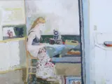 Irving Block, Singer'S Sphynx, Oil on canvas