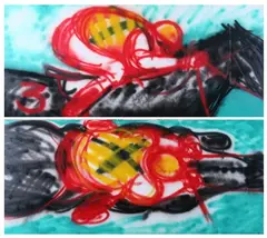 Clorindo Testa, At the Wire: a Diptych, AT THE WIRE: A DIPTYCH, acrylic on canvas