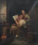 The Coppersmith'S Letter by Continental School, THE COPPERSMITH'S LETTER, oil on canvas, offered Jun 2009