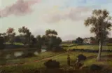 G. Thompson, The Country Cottage, Oil on canvas