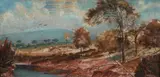 Landscape with Cows at River by Continental School, LANDSCAPE WITH COWS AT RIVER, oil on canvas laid on panel, offered Jul 2009