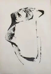 Carlos Poveda, Seated Man, Oil on paper