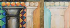 Three Columns by Nesbit, Mixed media on canvas, offered Jul 2009