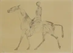 Untitled by Elisabeth Frink, Dame Elisabeth Frink CH RA (1930-1993) 'Horse and Rider' lithograph, sold Oct 2023