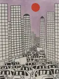 Julian Trevelyan, Untitled, Julian Trevelyan RA (1910-1988) 'Avenue of the Americas' etching and aquatint in colours