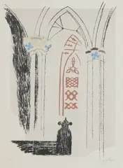 Untitled by John Piper, Shropshire' (Levinson 128) lithograph in colours, sold Oct 2023