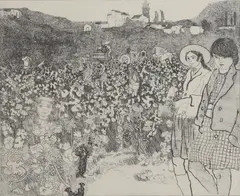 Untitled by Anthony Gross, Anthony Gross RA (1905-1984) 'Grape Pickers' etching, sold Oct 2023
