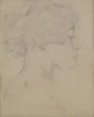 Untitled by Jacob Epstein, pencil 29.5 x 24cm, sold Oct 2023