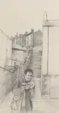 David L. Carpanini, Untitled, pencil 75 x 39.5cm Exhibited: The Mall Galleries