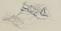 Untitled by John Nash, pen and ink 24.5 x 45.5cm, sold Oct 2023