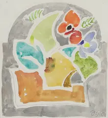 Untitled by Duncan Grant, pen and watercolour 24.5 x 21.5cm, sold Oct 2023
