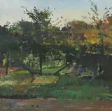 Frederick Cuming, Untitled, oil on board 31 x 31cm