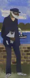 Untitled by Mary Fedden, watercolour 17 x 6.5cm, sold Oct 2023