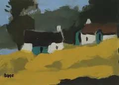 Untitled by Donald McIntyre, oil on paper 13 x 18cm (uneven), sold Oct 2023