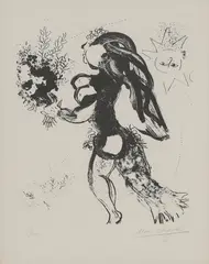 Untitled by Marc Chagall, 1887-1985) 'The Offering' lithograph, sold Oct 2023