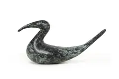 Untitled by Guy Taplin, Guy Taplin (b.1939) Miniature cormorant bronze with a green patina, sold Oct 2023