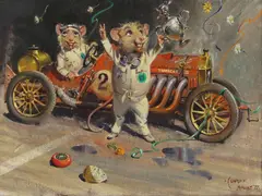 Terence Cuneo, Untitled, oil on canvas 30.5 x 40.5cm