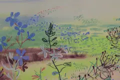 Untitled by Joan Warburton, coloured pastel 34.5 x 42.5cm, sold Oct 2023