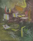 Roberto Matta, Untitled, etching and aquatint in colours