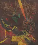 Roberto Matta, Untitled, etching and aquatint in colours
