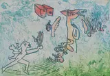 Roberto Matta, Untitled, 1911-2002) Untitled aquatint in colours