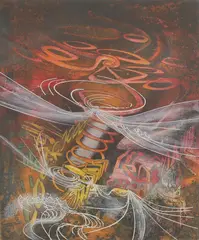 Untitled by Roberto Matta, etching and aquatint in colours, sold Oct 2023