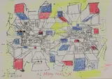 Roberto Matta, Untitled, crayon over a printed base 20 x 28cm; Figures signed with artist's motif and inscribed