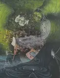 Roberto Matta, Untitled, etching and aquatint in colours