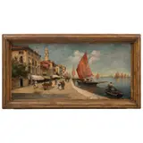 Vista Veneciana, ITALIA, SIGLO XIX, Óleo sobre tela
