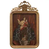 Nuestra Señora del Rosario, MÉXICO, SIGLO XIX, Óleo sobre tela