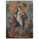 Virgen de la Luz, MÉXICO, SIGLO XIX, Óleo sobre tela