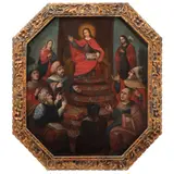 Jesús Entre los Doctores, MÉXICO, FINALES SIGLO XVIII, Óleo sobre tela