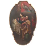 la Natividad, MÉXICO, SIGLO XVIII, Óleo sobre tela