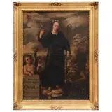 Santa Rosalía de Palermo, MÉXICO, PRINCIPIOS DEL SIGLO XVIII, Óleo sobre tela