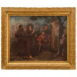 MÉXICO, SIGLO XVIII by Milagro de San Francisco de Paula, Óleo sobre tela, offered Dec 2022