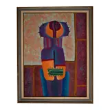 Figuras Abstractas, SIGLO XX, Mixta sobre tela